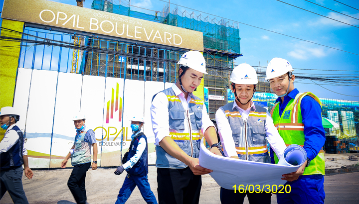 TIẾN ĐỘ CÔNG TRÌNH OPAL BOULEVARD 03/2020